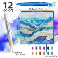 Colors Nail Art Pens Set 3d Art Markers For Kids Quick Dry Long Lasting Nail Polish Pens For Kit 12 Colors blue