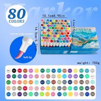 Colors Nail Art Pens Set 3d Art Markers For Kids Quick Dry Long Lasting Nail Polish Pens For Kit 80 Colors