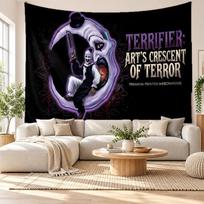 Terrifier Art the Clown Sieninė gobelenas Namų dekoras Kabantis audinio meno fonas Gobelenas miegamajam 100cmx150cm