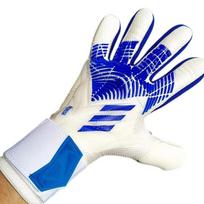 Professional Football Goalkeeper Gloves Full Latex Wrist Wrap Anti Slip Breathable Size 8 balta