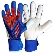 Professional Football Goalkeeper Gloves Full Latex Wrist Wrap Anti Slip Breathable Size 10 mėlyna