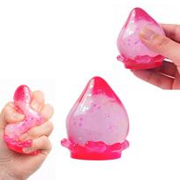 Squishy Fidget Toy, Teardrop Shape Sensory Squeeze Toy with Glitter Sequins, Soft Stress Relief Hand Toy for Kids Adults Anxiety Pressure Release Pink pink