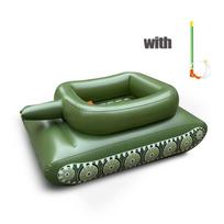 Kid Tank Pool Float Inflatable With Water Gun Toddler Swimming Seat Tear-Resistant Summer Beach Water Play Toy Game For Boy Girl black