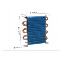 Mini kondensacinis mažas pramoninis šaldytuvas šaldiklis aušinimo vandeniu aušinamas varinis vamzdelis ritės radiatoriaus blue