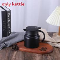 Modernus minimalistinis 316 nerūdijančio plieno termosinis arbatinukas su temperatūros indikatoriumi namų naudojimui Black Classic,1000ml