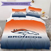 Denver Broncos Pattern Bedding uilt Set uilt Cover Pillowcase Home Decoration Birthday Gift (1*duvet cover + 2*pillowcase without core) 200x220cm