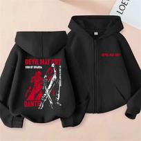 Anime Devil May Cry Son of Sparda Dante Zipper Hoodie Men Women Cartoon Manga Zip Up Jacket Coat Unisex Vintage Casual Hoodies M juoda