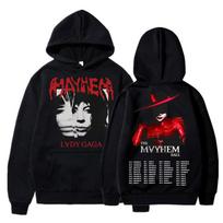 Lady Gaga The Mayhem Ball Tour  Hoodies Trendy Hip Hop Vintage Long Sleeve Men Women Fleece Oversized Tracksuit Streetwear S juoda