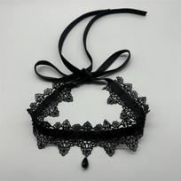 Elegant Black Lace Bowkot Choker Necklace Gothic Collar Necklace Vintage Choker Short Chain Necklace Jewelry 3 juoda