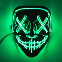 LED Halloween Masquerade Ghost Mask with Cold Light Emission