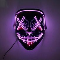 LED Halloween Masquerade Ghost Mask with Cold Light Emission