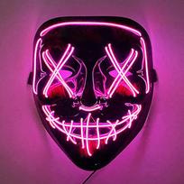 LED Halloween Masquerade Ghost Mask with Cold Light Emission