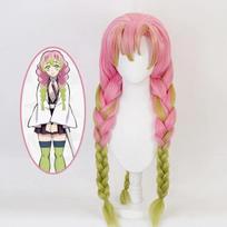 Anime Kanroji Mitsuri Cosplay Kostiumas Kimetsu No Yaiba Kostiumas Kimono Uniforma Kanroji Mitsuri Perukas Helovino Drabužiai Kids 120CM pink