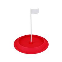 Hole and Flag Golf Putting Trainer Training Equipments Putter Green Cup  Outdoor/Indoor raudona