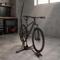 Floor Cycle Stand Black Metal Upright Bike Parking Red Pads gray
