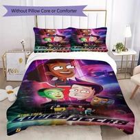 Cartoon Star Trek Pattern Bedding,Quilt Set Quilt Cover Pillowcase Home Birthday Gift (1*duvet cover+2*pillowcase,without core)SSJT0917042 140x200cm