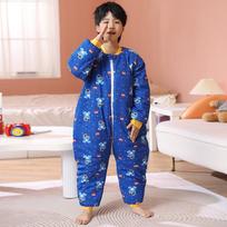 Kids Cotton Sleep Sack With Zipper Warm Winter Pajamas Boys Girls Ages 8 Toddler To Tween brown