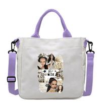 KATSEYE Fan Merch Canvas Bag Trendy Versatile Women Shoulder Crossbody Tote 601123-11 No. 15; 23x23*5cm white