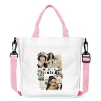 KATSEYE Fan Merch Canvas Bag Trendy Versatile Women Shoulder Crossbody Tote 601123-11 No. 5; 23x23*5cm white