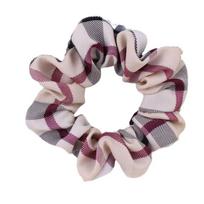 Europe and the United States New Best-selling Large Intestine Hair Circle Color Printed Fabric Plaid Circle Headdress Size fits all gray