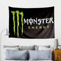 Monster Energy Printed Tapestry, Wall Hanging,Livingroom, dormitory, Large Wall Decor, Fabric Decor Fan Birthday Gifts 130cmx150cm