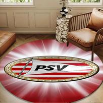 Psv Eindhoven Crest Round mat, Anti-slip Circle Carpet Chair rug For livingroom,Bedroom, doormat home decor Gift Christmas Gifts 100cmx100cm