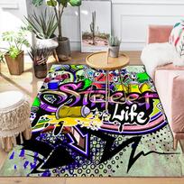 Street Art Graffiti Rug Floor Mat for Living Room or Bedroom Soft and Comfortable Carpet a Gift for Birthday and Holiday.MFF0918319 80x120cm( 31x47in)