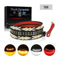 Car Truck LED Tailgate Light Strip Turn Signal Lamp Flowing Dynamic Warning Brake Reverse Tail Light Bar For Pickup Jeep 12-24V 1.0M