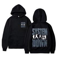 90-ųjų Vintažinis Roko Grupės System of A Down Spaudinys Su Gobtuvu Unisex Laisvalaikio Megztinis Vyrams Moterims Alternatyvios Metalo Muzikos Megztiniai Su Gobtuvu S black