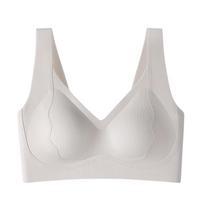 Anti-Gravity Lifting Seamless Tank Sleep Bra for Women Wireless Minimizer Gathered Anti-Sagging Intimates for Small Full Bust XXL/90ABC pilka