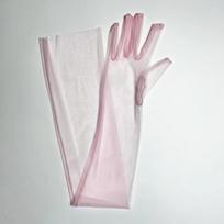 Fashion 70cm Long Sheer Gloves Ultra Thin Stretchy Tulle Gloves Mesh Elbow Gloves Party Dress rožinė
