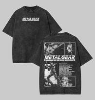 Metal Gear Solid Marškinėliai, Sunkus Medvilninis, Žaidimo Marškinėliai, Vyriški 120 gray
