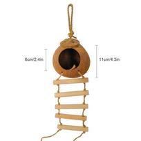 Coconut Shell Pet Bed with Climbing Ladder for Small Animals kava