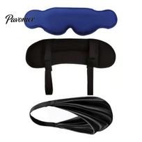 Airplane Sleeping Kit 3-in-1 Travel Sleep Mask Set, Blackout Eye Cover with Neck Pillow & Soft Arm Support Pillows Support, Portable Rest for C mėlyna