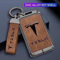 Metalinis automobilio raktų dėklas dangtelis Tesla Model 3 Model S Model X Model Y Roadster Cybertruck Keyless kortelės laikiklis Laikiklio priedai black