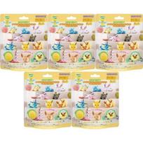 5-piece set Bikkura Tamago Pocket Monster Eevee Friends Figure Collection Relaxing Time Bath Ball Salt beige