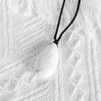 Natural Healing Stone Crystal DIY Jewelry Waterdrop-shaped Gemstone Pendants Crystal Necklaces for Home About 3.5-4cm gray