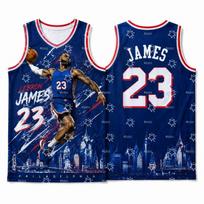 2026 Philadelphia Basketball jersey LeBron James 76 basketball jersey Summer Sports  Shirt Children's Clothing Tee 4XL blue