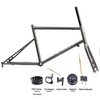 SILVEROCK STEAM Bicycle Chrome Frame Carbon Fork  20in 451 406 for Adults Disc Caliper U Brake Urban Motorbike Frame 1 1/8