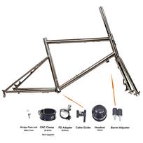 SILVEROCK STEAM Bicycle Chrome Frame Carbon Fork  20in 451 406 for Adults Disc Caliper U Brake Urban Motorbike Frame 1 1/8