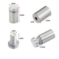 4pcs Silver/gold/black Acrylic board screws Ceramic tile glass screws  Advertising board 12x30MM sidabras