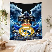 Real Madrid Club Custom Wall Tapestry Lightweight Tapestry Durable Comfort Great for Meditation Room Multi-purpose for All Occasions 180cmx230cm
