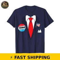 Funny Donald Trump Halloween Costume Shirt - Cartoon Tee S red