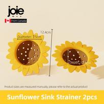 Joie Sunflower Sink Strainer 100% Silicone Kitchen Sink Filter Strainer Food Residue Catcher Waste Collector Home Accessories6 Sunflower 2pcs yellow