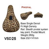 BMX Dirt Jump Street Bike Seat Pivotal Leopard Print Vintage Cycling Saddle M black