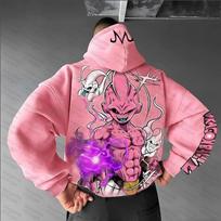 Dragon Ball Hoody - Aukštos kokybės medvilnė, pralaidi orui ir elastinga | Stilingas džemperis su gobtuvu | Puikus džemperis anime gerbėjams ir kasdienai! 6XL pink