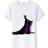 Vintage Cartoon Sleeping Beauty Summer Tee Villains Maleficent Tops White T-Shirts 90S Clothes Gothic Blouse Unisex XXXXL white