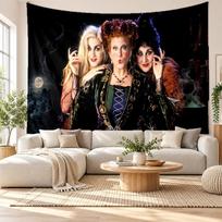 Hocus Pocus Sanderson Sisters Wall Tapestry Home Decor Hanging Cloth Art Background Tapestry for Bedroom 100cmx150cm