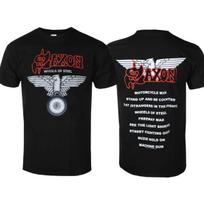 SAXON - HELL, FIRE AND DAMNATION Printed T-shirt - Heavy Metal Band Style Daily T-shirt - Suitable for Both Men and Women XL gray
