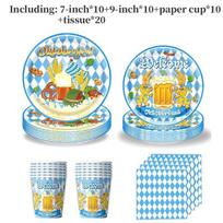 Miuncheno Oktoberfest vakarėlio reikmenų rinkinys su vėliava ir balionais alaus festivalio šventei 4pcs